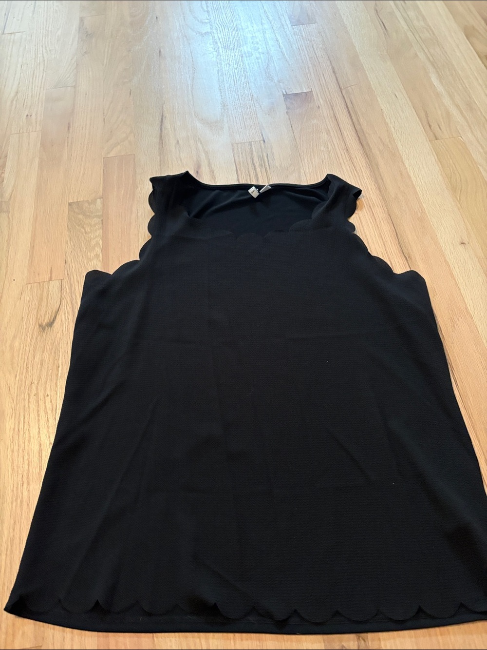 Elle Black Sleeveless Top with Subtle Scoop Neck
